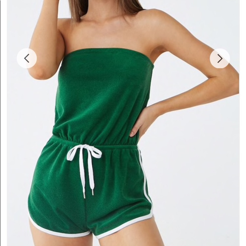Retro strapless romper